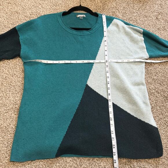 Smartwool Teal and Gray Colorblock Sweater - Picture 4 of 5